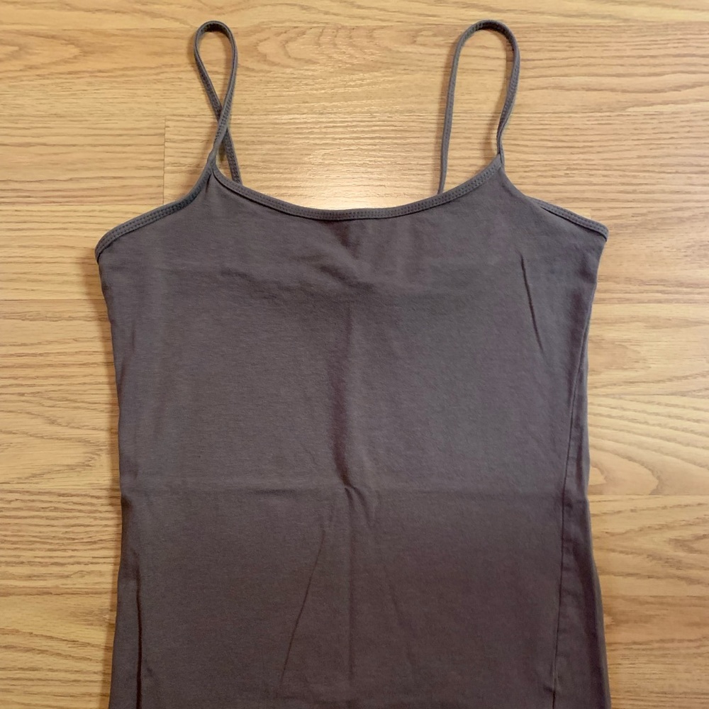 Taupe Brown Spaghetti Strap Tank